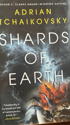 Book cover featuring Earth exploding
