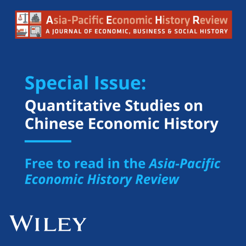 announcement, Quantitative Studies in Chinese Economic History special issue