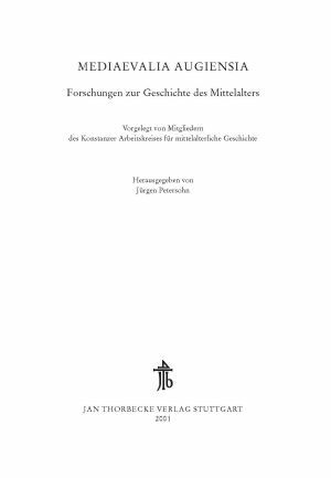Petersohn, Jürgen (ed), Mediaevalia Augiensia. Forschungen zur Geschichte des Mittelalters (Vorträge und Forschungen 54), Stuttgart 2001.