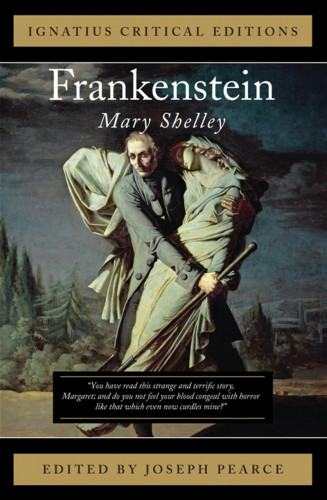 Cover of Frankenstein, by Mary Shelley.