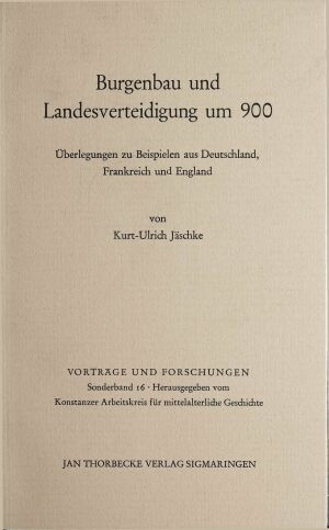 Kurt-Ulrich Jäschke: Burgenbau und Landesverteidigung um 900. Überlegungen zu Beispielen aus Deutschland, Frankreich und England (Vorträge und Forschungen. Sonderband 16), Sigmaringen 1975.