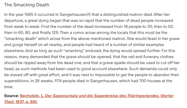 German folk tale "The Smacking Death". Drop me a line if you want a machine-readable transcript!