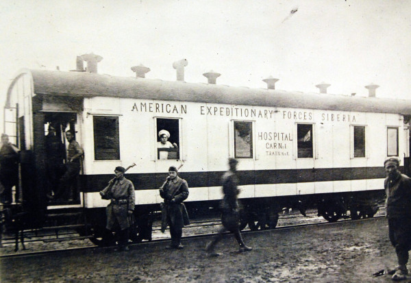 AEF Hospital Car Number 1 at Khabarovsk, Russia. By National Museum of the U.S. Navy - LOT 3029-5 (6789), Public Domain, https://commons.wikimedia.org/w/index.php?curid=70737020