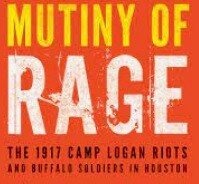 Book cover for Mutiny of Rage. No image. Bright red background.