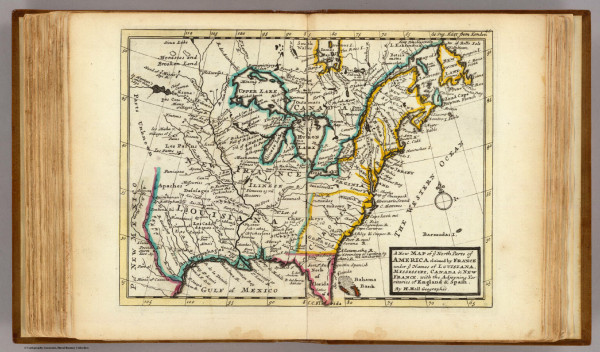 "A new map of ye north parts of America, claimed by France under ye names of Louisiana, Mississipi, Canada & New France, with the adjoyning territories of England & Spain."
