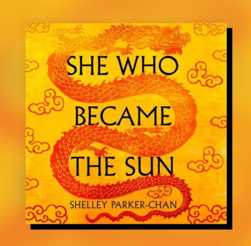 Cover She Who Became the Sun - stilisierter chinesischer Drache mit Wolken