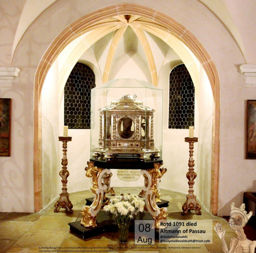 The picture shows the Altmann reliquary in the crypt of the collegiate church in Göttweig.