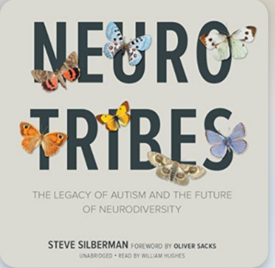 A white cover of the audiobook version of Steve Silberman's NeuroTribes: The Legacy of Autism and The Future of Neurodiversity