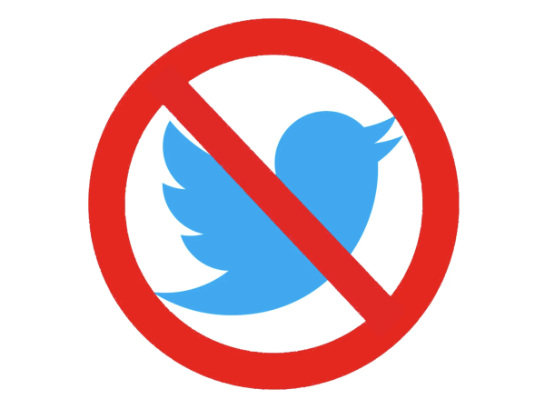 No twitter sign, seen many times in scientific talks