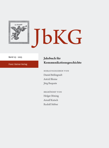 Cover "Jahrbuch für Kommunikationsgeschichte", Band 25 (2023). 