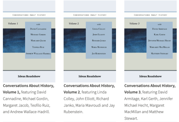 Three 5-part books of Conversations About History.