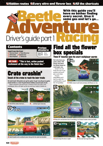 Player's Guide for Beetle Adventure Racing on Nintendo 64 from Nintendo Official Magazine 82 - July 1999 (UK)