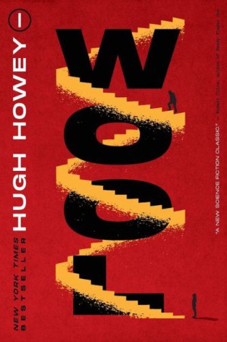 Red cover with the title in wide black lettering typed vertically. A yellow staircase winds around and through it with human figures at the bottom and climbing up.