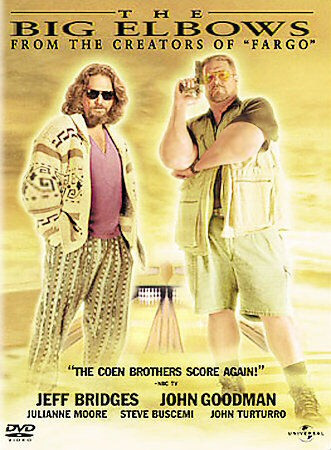 movie poster of "The Big Lebowski" edited to show "Big Elbows" with the characters' elbows comically enlarged.