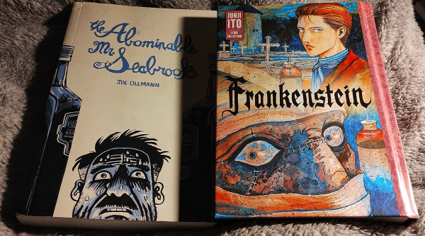 Graphic novels. 
The Abominable Mr Seabrook by Joe Ollman and Junji Ito's Frankenstein 