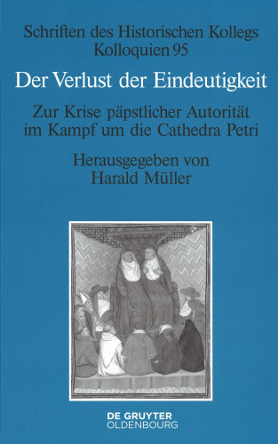 Harald Müller (Hg.): Der Verlust der Eindeutigkeit. Zur Krise päpstlicher Autorität im Kampf um die Cathedra Petri (Schriften des Historischen Kollegs. Kolloquien 95), München 2017.