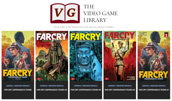 The covers of all 4 issues of Far Cry: Esperanza's Tears, and the trade paperback compilation. 