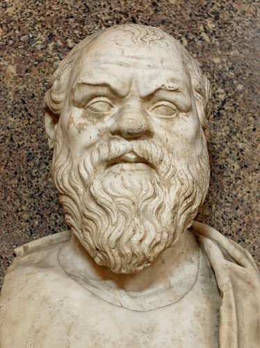 Bust of Socrates. Marble, Roman copy after a Greek original from the 4th century BC. From the Quintili Villa on the Via Appia.