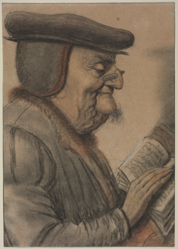Ttile: Elderly Man Reading a Book
Artist: Nicolas Lagneau
Date: first half 1600s.
