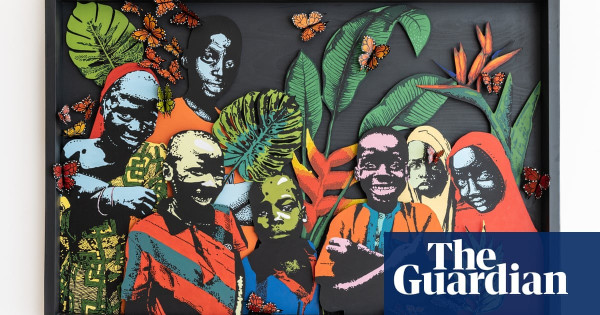 Almajiri (Part 2)
Peju Alatise

Layered cutout art of black children and tropical foliage in stark colors