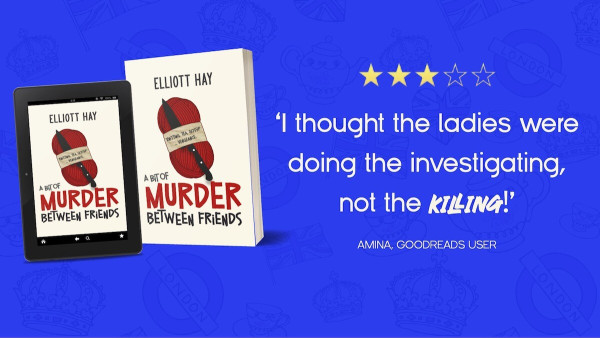 A Bit of Murder Between Friends (Vigilauntie Justice) by Elliott Hay 
3 stars
'I thought the ladies did the investigating, not the killing!'
Amina, Goodreads user