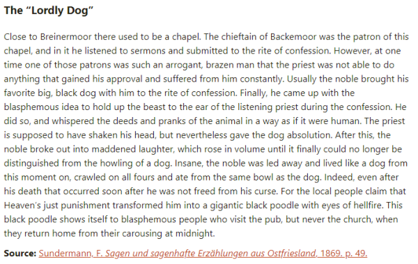German folk tale "The 'Lordly Dog'". Drop me a line if you want a machine-readable transcript!