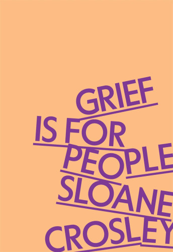 Book cover: beige background with the title and author name in purple, everything staggered asymmetrically.