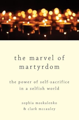 The Marvel of Martyrdom is about how self-sacrifice can change lives and how martyrs can change the world. 
The book starts large -- with famous and influential martyrs such as Jesus and Gandhi -- and ends small -- with ordinary people whose own experiences of self-sacrifice give martyrdom its political power. Seeking the developmental origins of self-sacrifice, the book explores children's folklore and the success of mega-hits such as The Matrix and Harry Potter. Seeking the everyday rewards of self-sacrifice, the book shows the potential for finding meaning and happiness in helping others. 
The changing landscape of the book's setting -- from The Roman Empire to 19th century Russia to Nazi Germany to post-War II India, to present day Ukraine -- makes the power of self-sacrifice and martyrdom come alive and shows their potential to change people and cultures.
Review
" The Marvel of Martyrdom tells a remarkable story about what martyrdom is... and what it isn't. Combining insights from psychology, from imaginative literature, from religion, and from careful analysis of contemporary world events, this book shows us what a powerful tool for social change martyrdom can be, and how easily we can confuse true martyrs, who are rare, with imposters, who are commonplace. After reading this book, you will see the world differently." 
