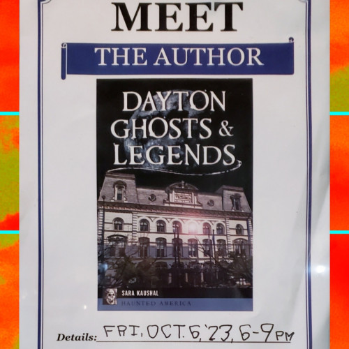 Meet the Author
"Dayton Ghosts & Legends"
Sara Kaushal
Haunted America
Details: Fri, Oct, 6, '23, 6-9 PM

A spooky old city building, perhaps apartments or a hotel, has an eerie glow in one top floor window.