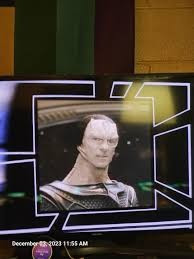 Gul Dukat on view screen that was accidentally activated to defend attack on the station