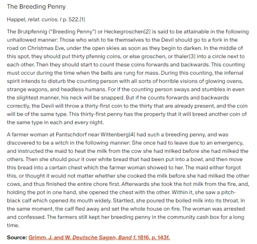 German folk tale "The Breeding Penny". Drop me a line if you want a machine-readable transcript!