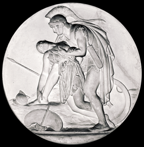 Achilles and Penthesilea, 1837 by Bertel Thorvaldsen 