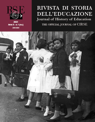 Copertina dell'ultimo numero della "Rivista di storia dell'educazione"